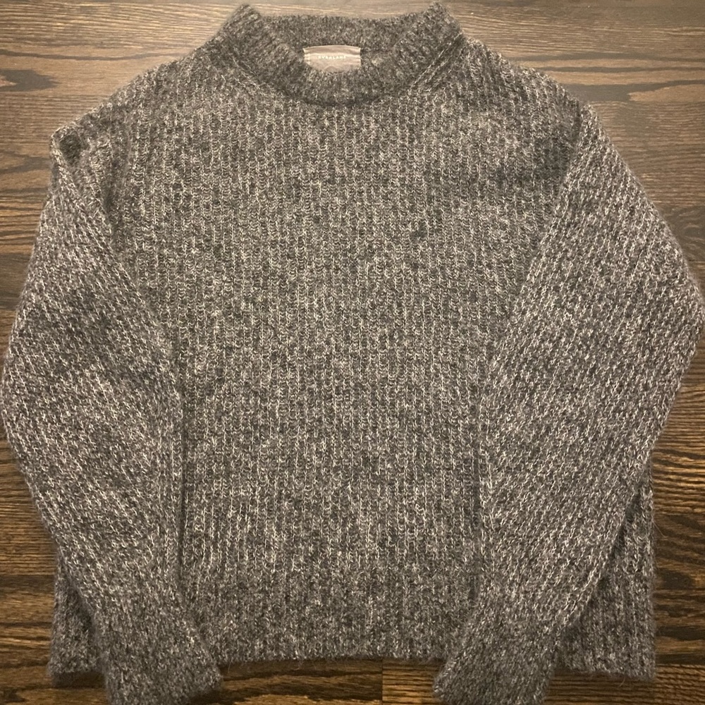 Everlane Oversized Alpaca Sweater Charcoal Small - Picture 2 of 4